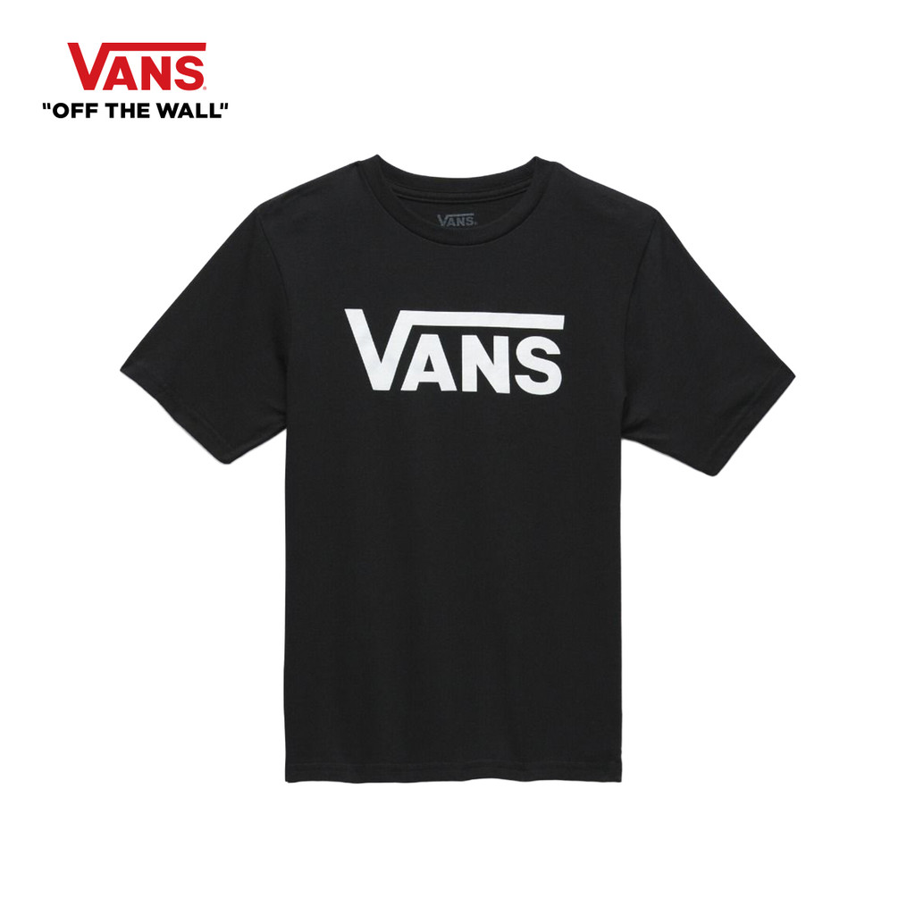 VANS BY VANS CLASSIC BOYS ( 4_8 YEARS ) - BLACK/WHITE เสื้อยืด แขนสั้น แวนส์