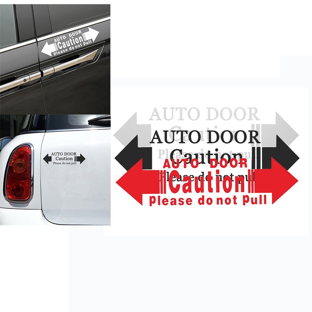 PRTY, ประตูอัตโนมัติ Hint Caution Please Do Not Pull Decal สติกเกอร์รถกันน้ํา