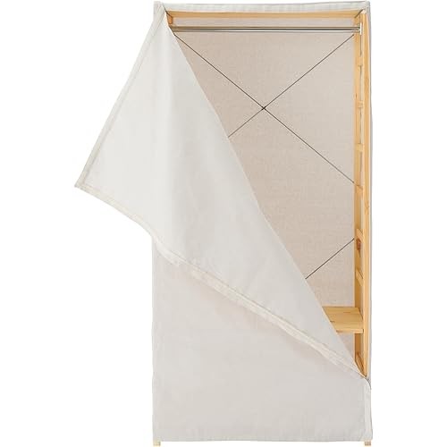[Direct from JP] MUJI Polyester Linen Pine Wood Unit Shelf/Wardrobe Cover, 50cm Deep, KE2F2A2A