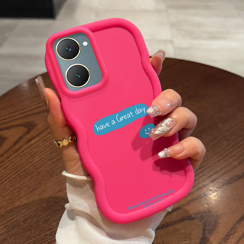 สําหรับ VIVO Y03 Y03T Y100 Y18 Y18i Y18e Y18t Y37 Y28s 5G ปลอกกรณีรูปแบบ Happy Day Kesing HP Cessing