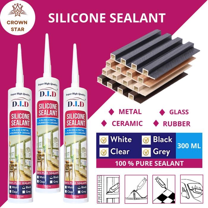 Choice - Crown Star - Hyperbone Wall Panel Sealant Glue Pvc Bottle Glue Clear White Black Wpc Glue