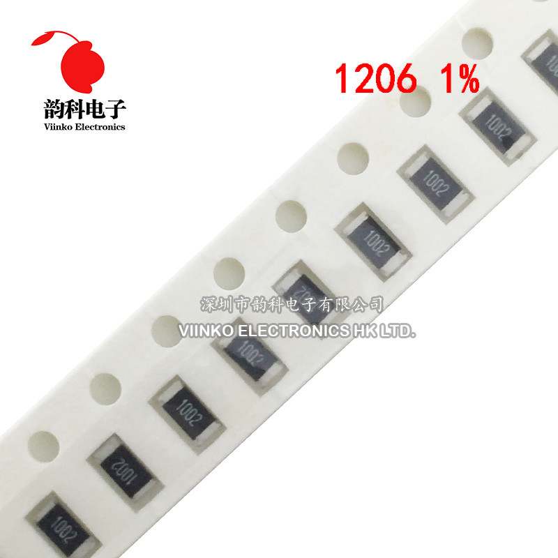 100pcs 1206 1% SMD ตัวต้านทาน 1/4W 1.33K 1.37K 1.4K 1.43K 1.47K 1.5K 1.54K 1.58K 1.6K 1.62K 1.69K 1.