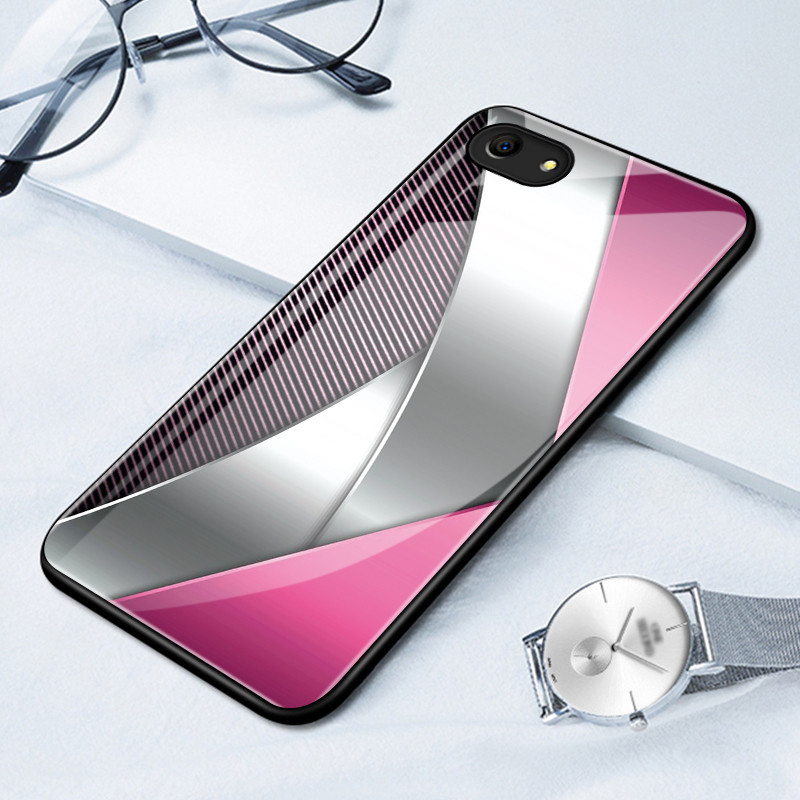 เคสสำหรับ OPPO A83 2018 A1 2018 เคสโทรศัพท์เส้นสายเปลือกแก้วกันกระแทก