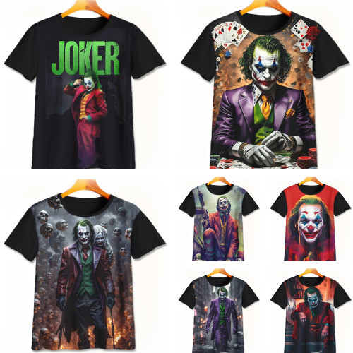 เสื้อยืด Joker 3D Cool | เสื้อยืด Cinema The Joker | เสื้อผ้าโจ๊กเกอร์สําหรับเด็กอายุ 1-12 ปี