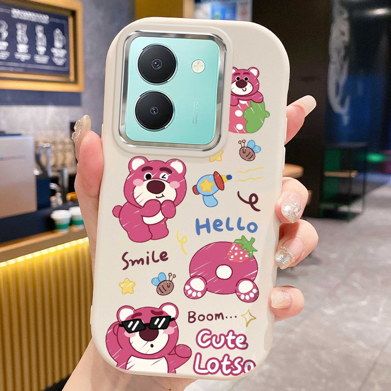 เคสสำหรับ VIVO Y36 5G Y27 Y27s Y77t เคสโทรศัพท์สัตว์น่ารักกันกระแทกกลมและอ้วน - รูปที่ 2