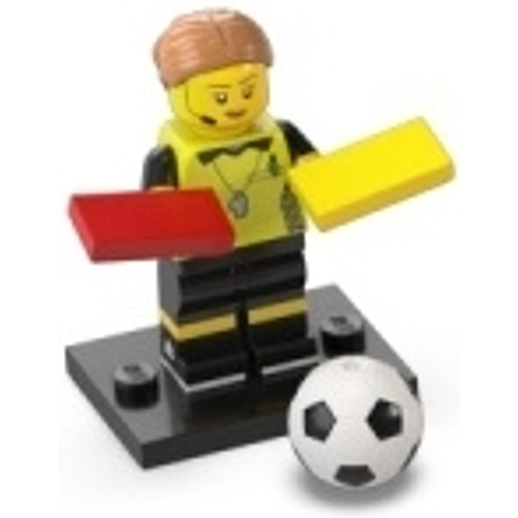 Brick2cube Set - Football Referee, Series 24 (Complete Set with Stand and Accessories) - col24-1