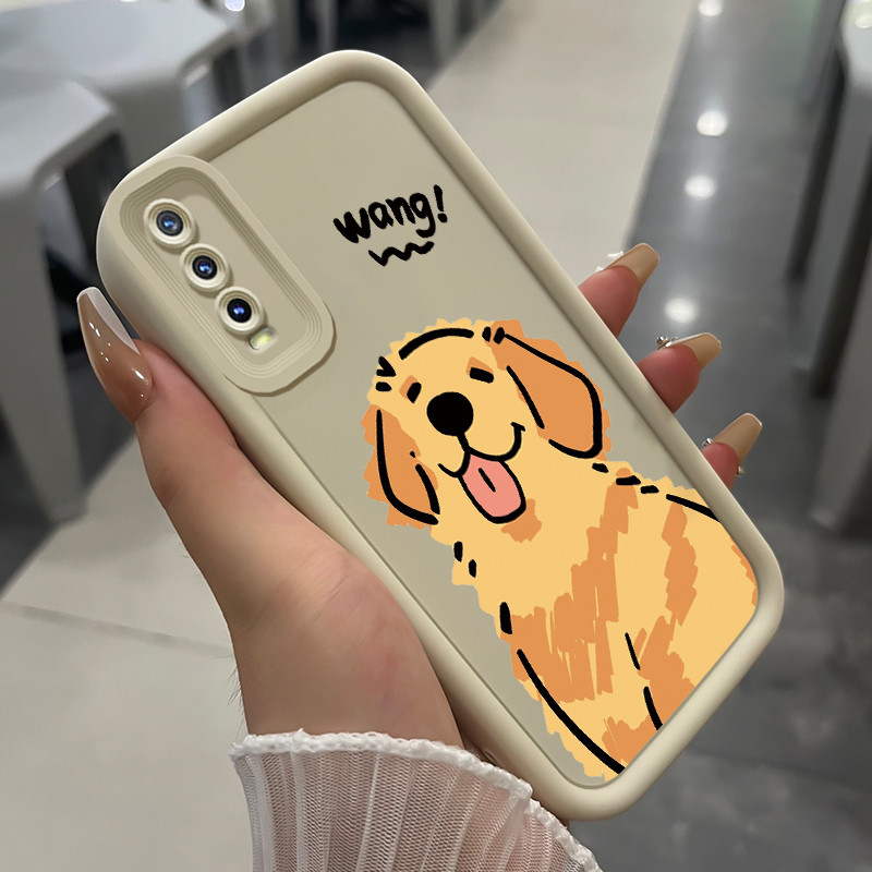 เคสสำหรับ VIVO Y20 Y20s Y20i Y20T Y12s Y12a Y30G Y11s เคสโทรศัพท์สุนัขน่ารักสามสีซิลิโคนกันกระแทก