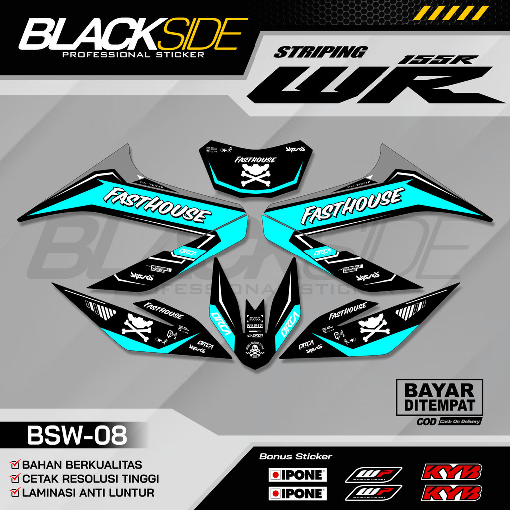 Yamaha WR 155 Striping - รายชื่อสติ๊กเกอร์ WR 155 - 08