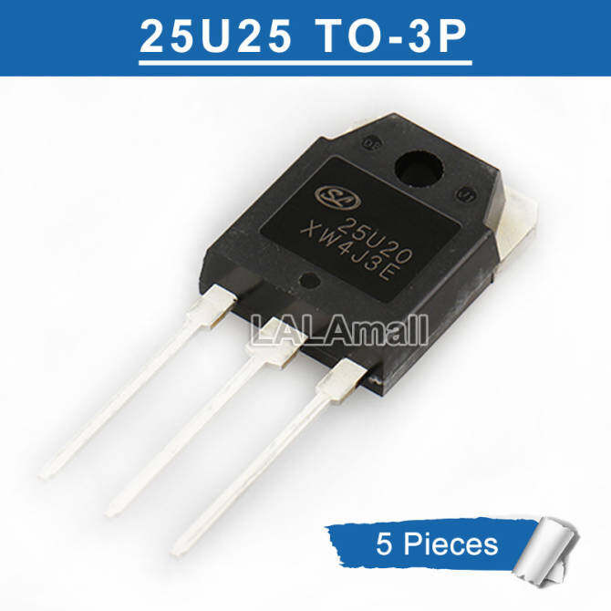 5pcs 25U20 TO-3P SFR25U20PN TO3P SFR25U20PNA Fast Recovery ทรานซิสเตอร์สําหรับอินเวอร์เตอร์เครื่องเช