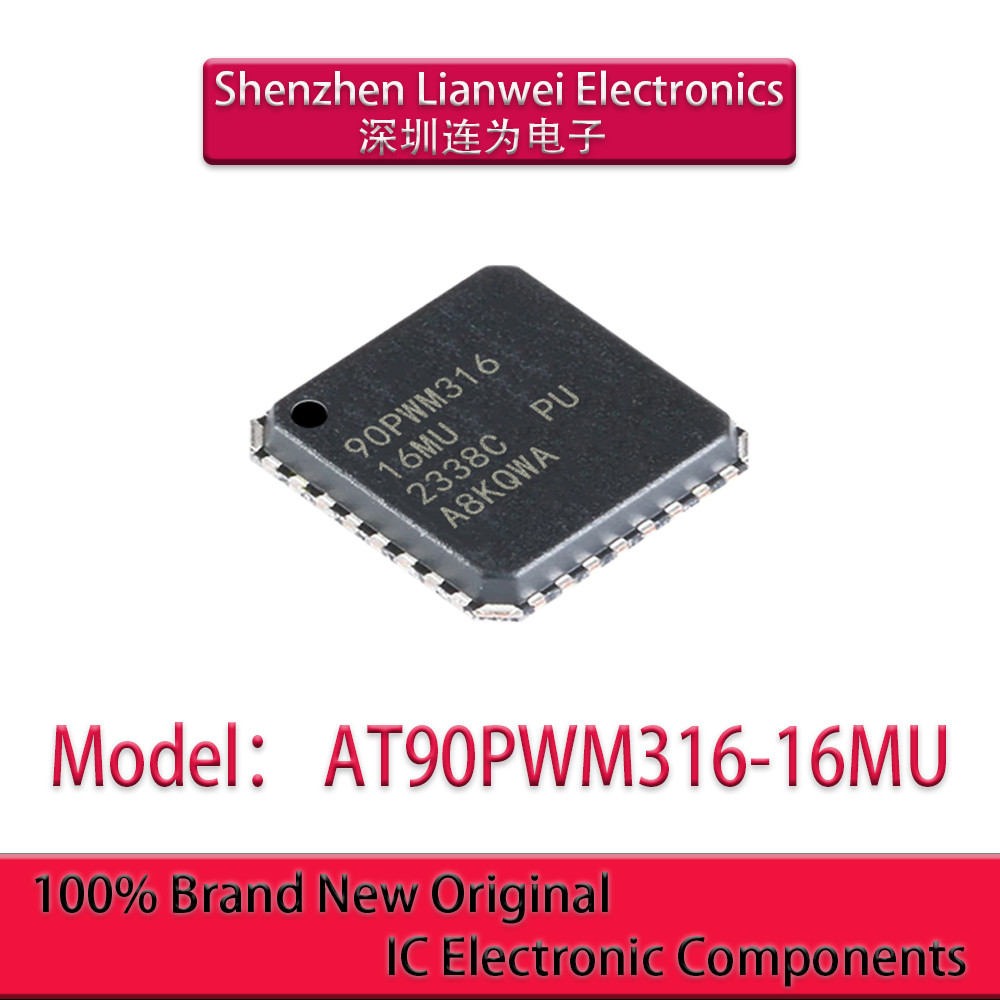 100% ใหม่ 90PWM316 AT90PWM316-16MU 90PWM316-16MU IC MCU ชิปเซ็ต QFN-32