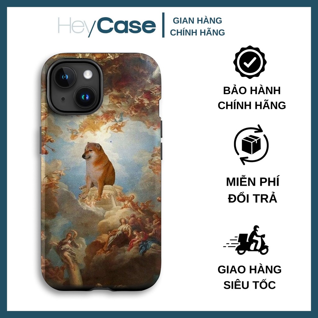 HEYCASE Cheems dog meme เคสโทรศัพท์สําหรับคนรักศิลปะ เคสวัสดุ TPU คุณภาพสูง