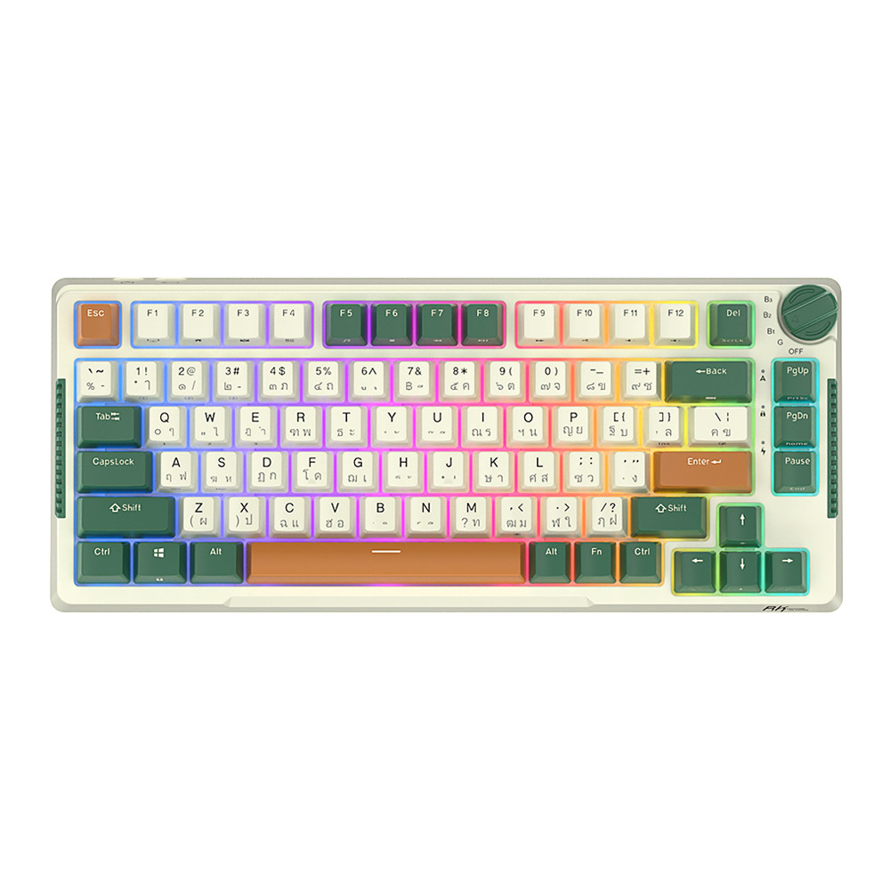 WIRELESS KEYBOARD (คีย์บอร์ดไร้สาย) ROYAL KLUDGE RKH81 (TIME MACHINE) (RK SILVER SWITCH - RGB LED - 