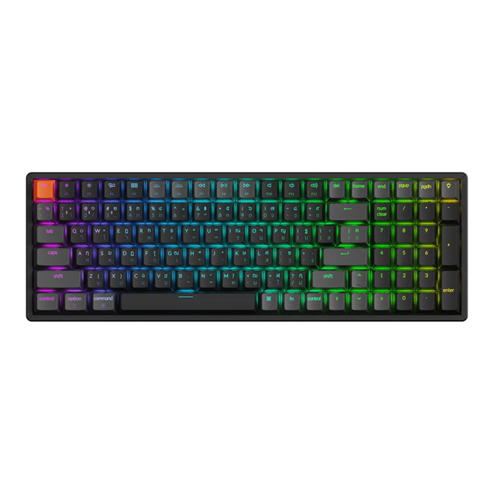 WIRELESS KEYBOARD (คีย์บอร์ดไร้สาย) KEYCHRON K4X BANANA SWITCH RGB EN/TH - BLACK (K4X-J4Z-TH) ;;;