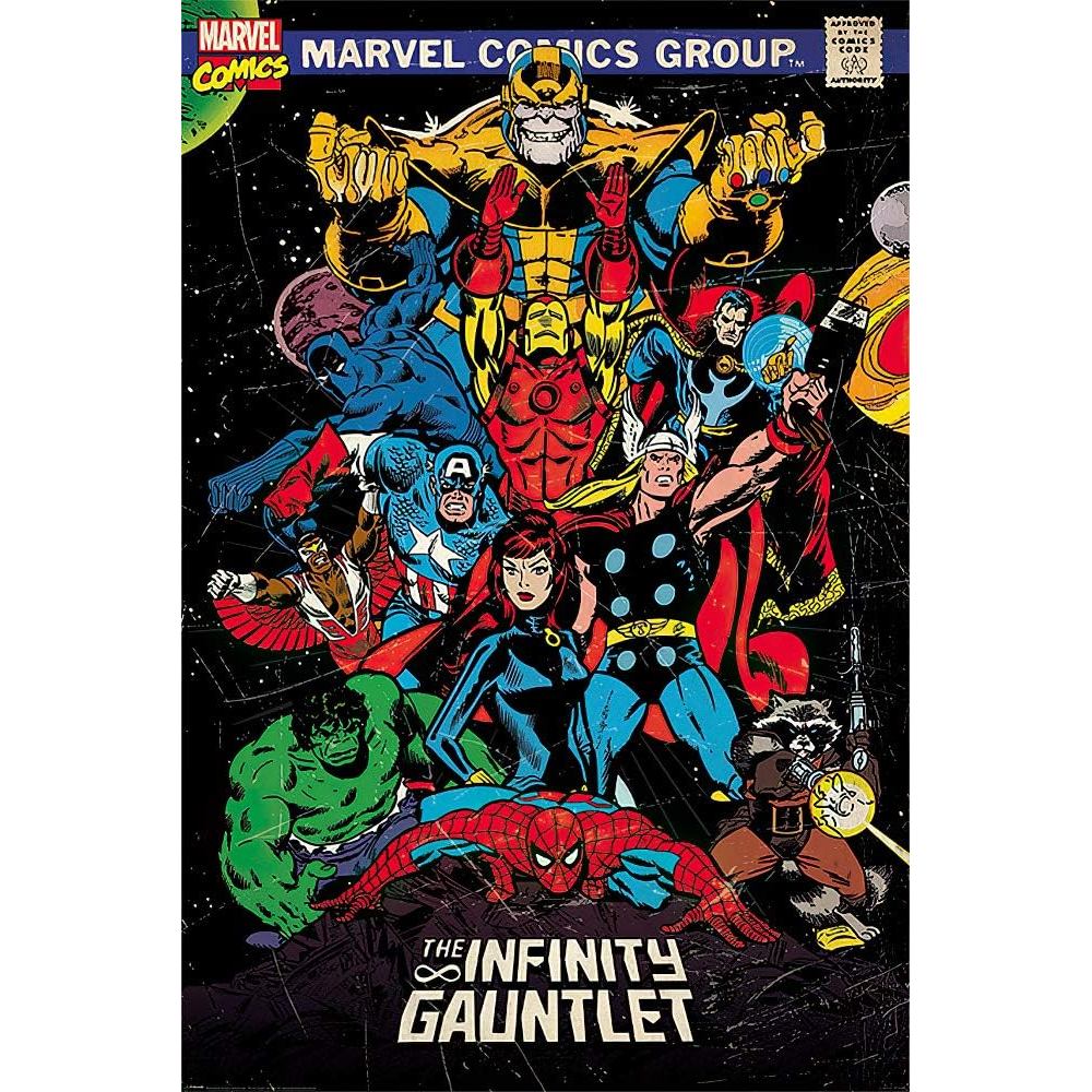 โปสเตอร์การ์ตูน Marvel Comics (ปกการ์ตูน The Infinity Gauntlet) (ขนาด 24" x 36")