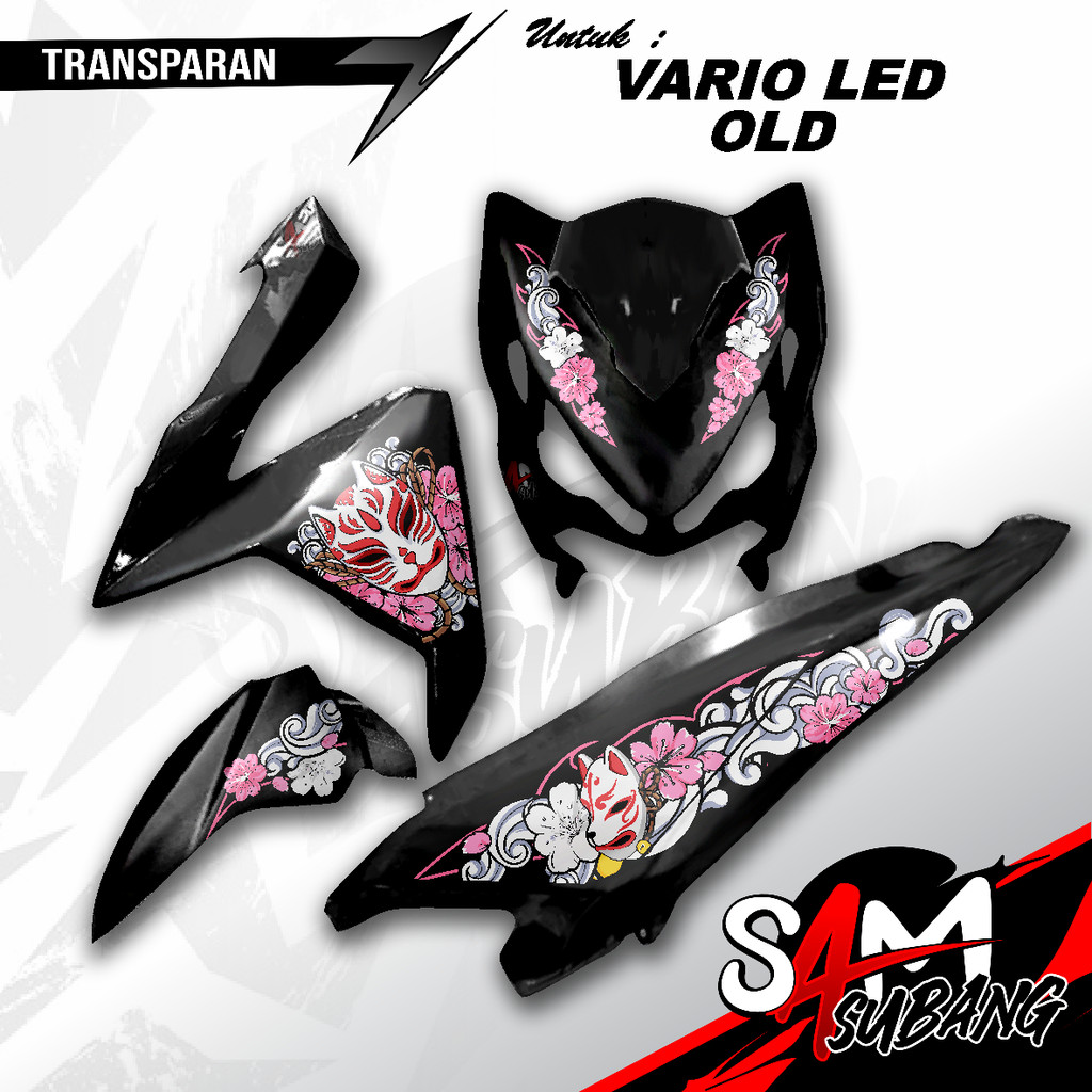 Striping Vario Led Old Kitsune Mask Transparent UV