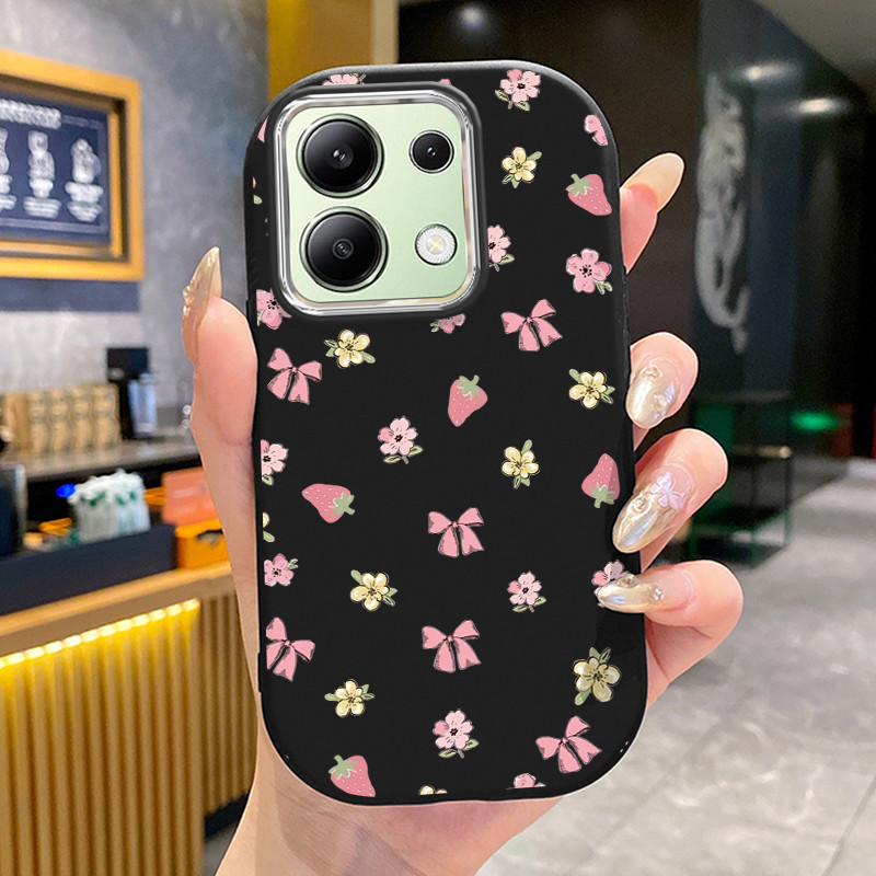 เคสสำหรับ Xiaomi Redmi Note 13 5G POCO X6 Neo เคสโทรศัพท์กุทัณฑ์ดอกไม้กลมและอ้วนซิลิโคนซอฟต์เชลล์