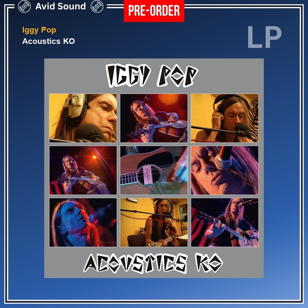 Pre-Order แผ่นเสียง Iggy Pop Acoustics KO ใหม่ ซีล Iggy Pop Vinyl LP