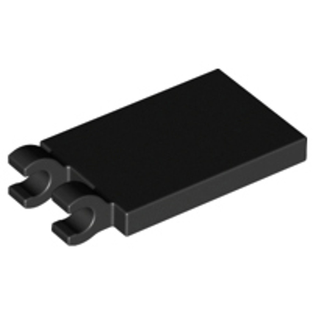 Brick2cube Part - Tile, Modified 2 x 3 with 2 Open O Clips - 30350b