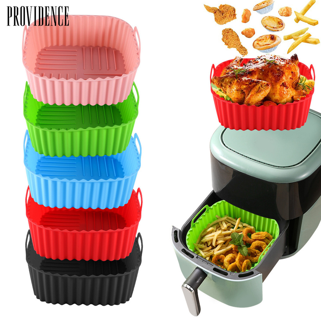 [PRDC]☆ซิลิโคน Air Fryer ตะกร้าถาดสแควร์ซิลิโคนสําหรับ 7QT Air Fryer BPA-Free Steamer เตาอบ Liner ง่
