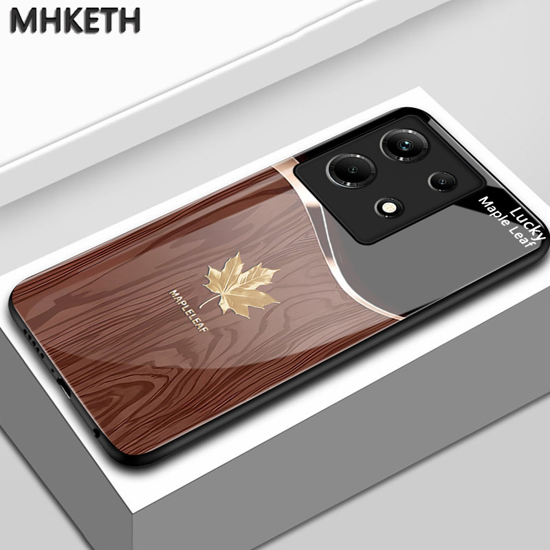 เคสสำหรับ Infinix Note 30 4G Note 30 5G Gt 20 pro เคสโทรศัพท์กระจกระดับไฮเอนด์ลายใบเมเปิ้ล