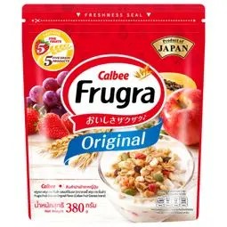 💥 คาลบี้ฟรูกราฟรุตกราโนล่ารสออริจินอล 380กรัม 🔔 Calbee Frugra Fruit Granola Original Flavor 380g.