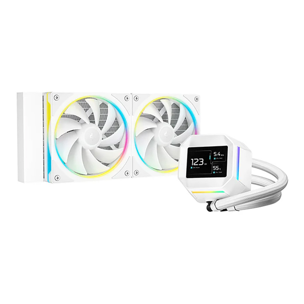 CPU LIQUID COOLER (ระบบระบายความร้อนด้วยน้ำ) DEEPCOOL LM240 WH - WHITE \\