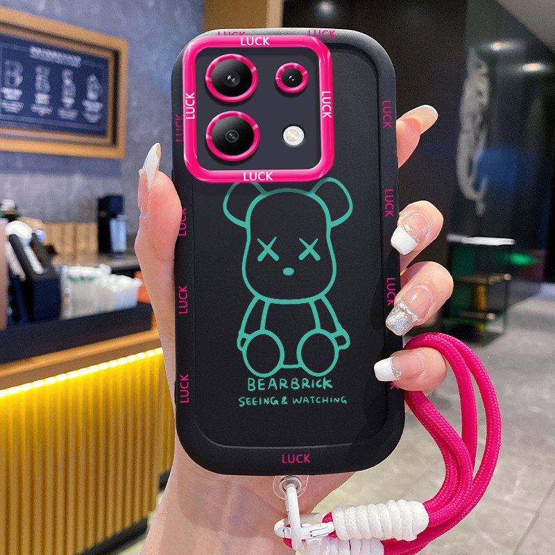 เคสสำหรับ Xiaomi Redmi Note 13 5G POCO X6 Neo 5G เคสโทรศัพท์หมีซิลิโคนสายคล้องกันกระแทก ราคา ถูกที่สุด ดีลบีเคเค แกลเลอรีภาพที่ 5
