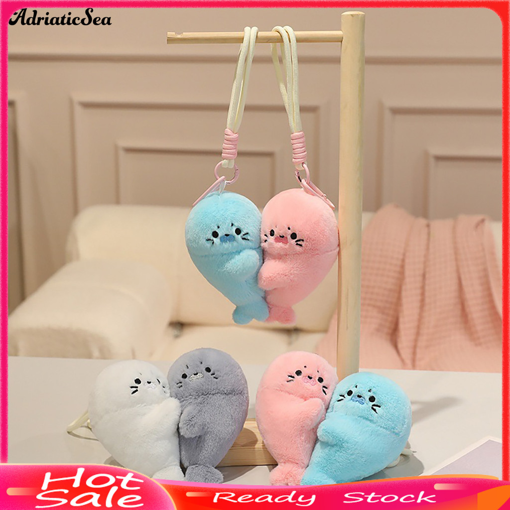 [ADRS]✯Ic Seal พวงกุญแจตุ๊กตา,น่ารักตุ๊กตาสัตว์พวงกุญแจ,Soft Seal Plushie สําหรับกระเป๋า,ตู้เย็นของข
