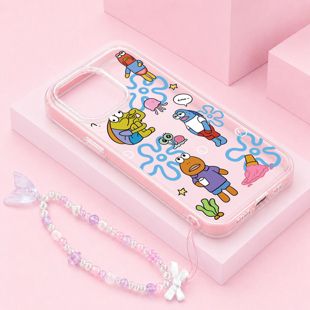 การ์ตูนแปลก [เคส Su Lu] เคส Realme C85 Pro Note 80 70 Note 60 60X C75X C85 5G C75 Ck0624 Clear กันกร
