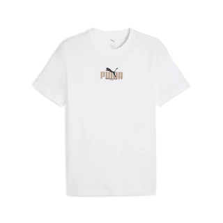 PUMA Basics เสื้อยืดพิมพ์ลายตัวอักษร PUMA สำหรับผู้ชาย สีขาว - 68803202