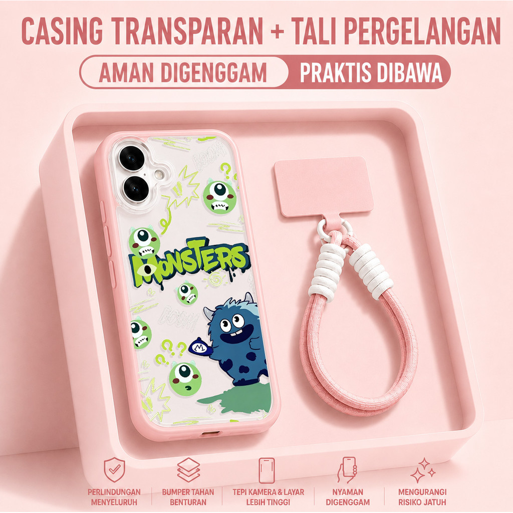Monster Inc Anti-Friction Bag 2 In 1+Tail Case Hp Vivo Y500 Y05 T5 Pro V70 Fe Y31D Y11D Iqoo Z11X V5