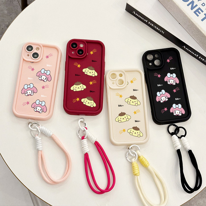 เคสสำหรับ OPPO A31 2020 A8 เคสโทรศัพท์กระต่ายสุนัขสายคล้องสามสีซิลิโคนกันกระแทก - รูปที่ 7