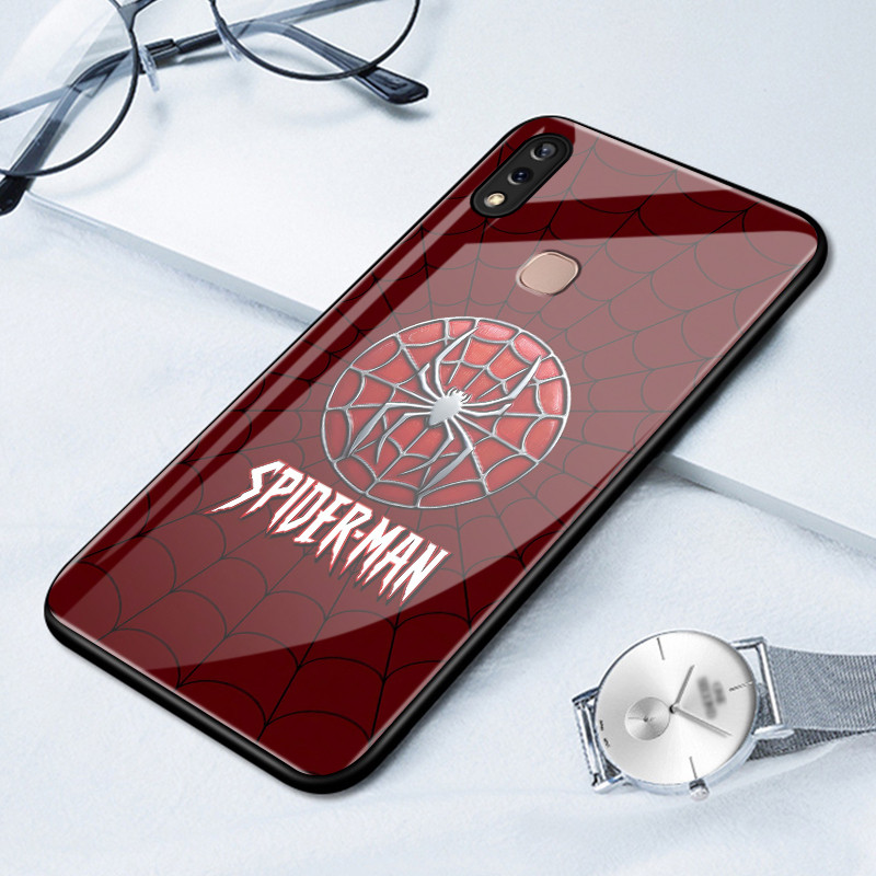 เคสสำหรับ VIVO Y85 Y85A V9 V9 Pro V9 Youth Z1 Z1i Z3x เคสโทรศัพท์แมงมุมเปลือกแก้วกันกระแทก