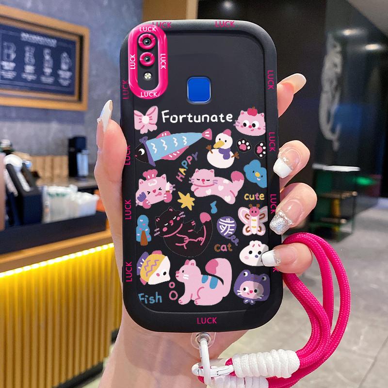 HP เคสโทรศัพท์สําหรับ VIVO Y91 Y91i Y93 Y95 Y91C Y1S Y90 กรณีกระต่ายน่ารักรูปแบบซิลิโคนเคสโทรศัพท์ส่