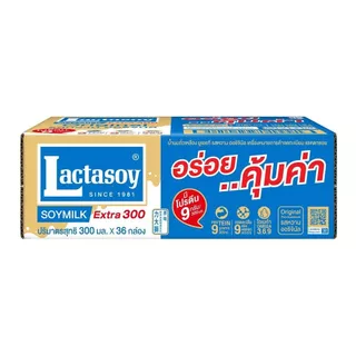 [สินค้าส่งด่วน] แลคตาซอยนมถั่วเหลืองรสหวาน300มล แพ็ค 36 LACTASOY SOYMILK EXTRA 300 ML. PACK 36