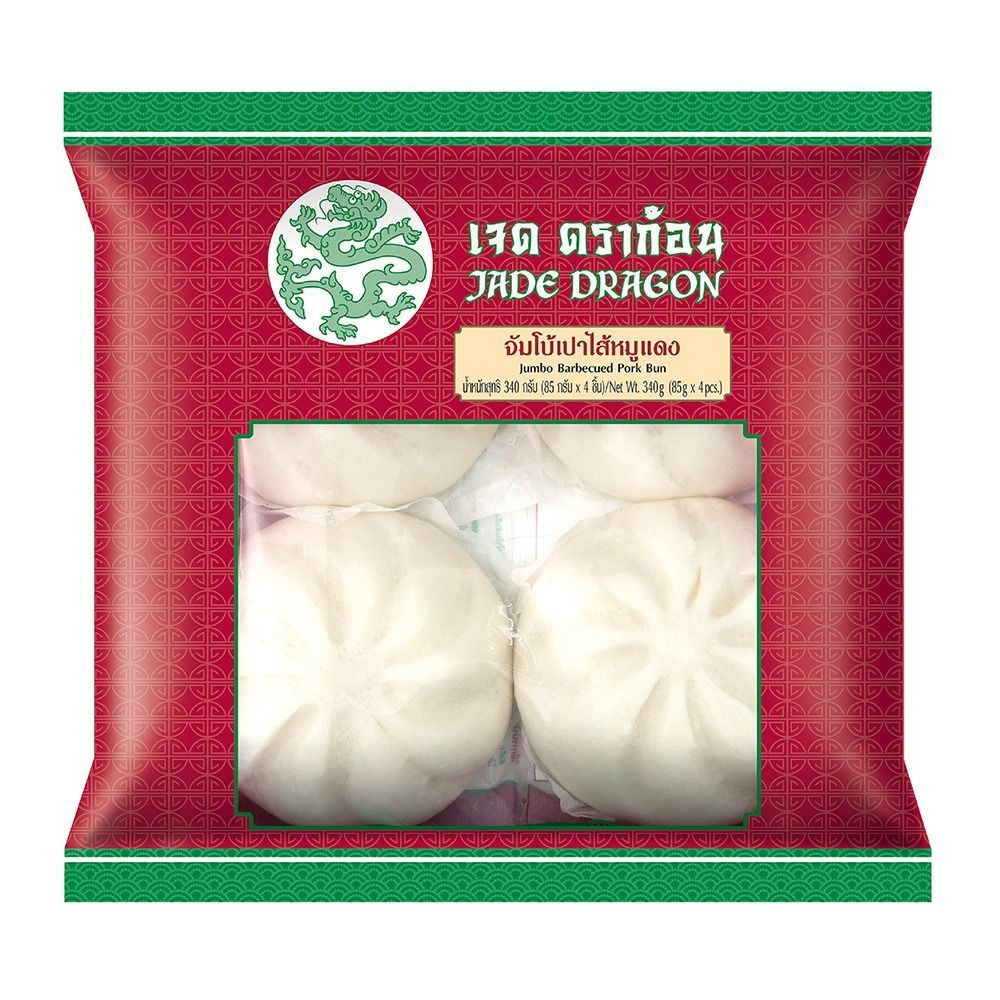 [สินค้าส่งด่วน]เจดดราก้อน จัมโบ้เปาหมูแดง 85กรัมX4 ชิ้น