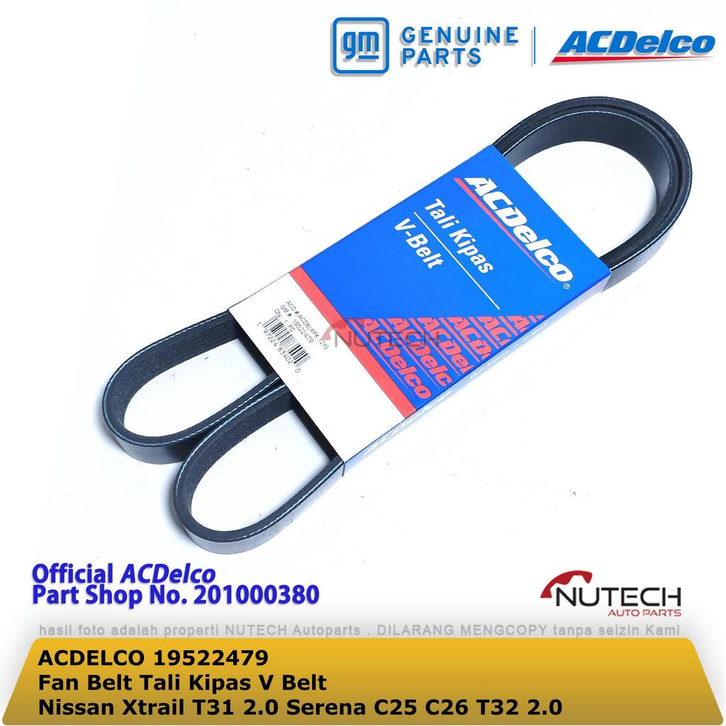 Fanbelt V เข็มขัดพัดลม 6PK 1210 NISSAN XTRAIL T31 2.0 SERENA C25 C26 T32 2.0 Ac Delco