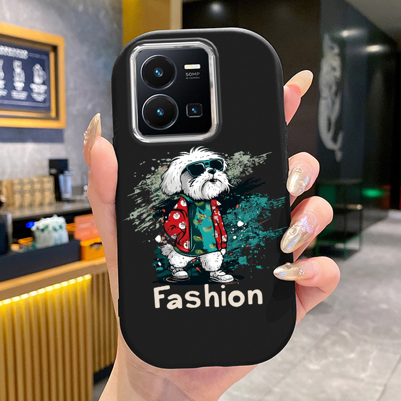 เคสสำหรับ VIVO Y35 4G เคสโทรศัพท์สุนัขซิลิโคนเสื้อแจ็กเก็ตผ้านุ่ม