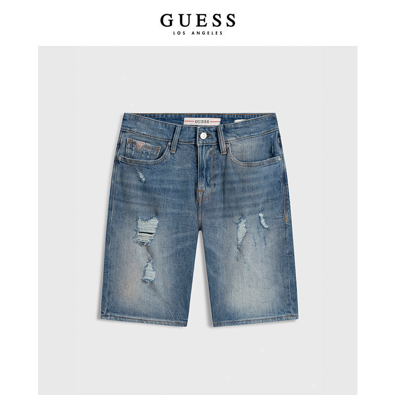 GUESS กางเกงขาสั้นผู้ชาย-M1GAV3R47I0