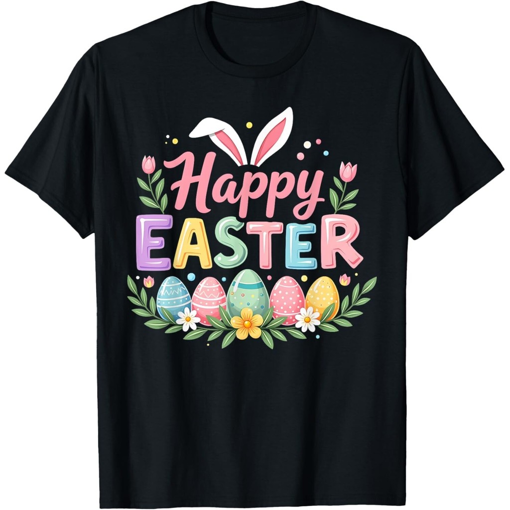 Happy Easter Bunny Spring Easter Egg Easter เสื้อยืด Unisex
