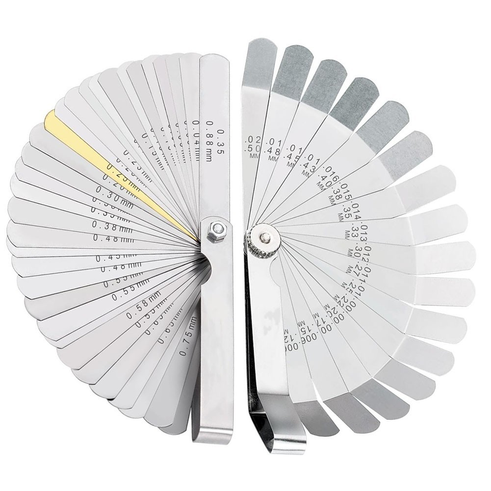 2 ชิ้น Feeler Gauge ชุด 32 ตรงและ 16 Offset Feeler Gauge ชุดฟิลเลอร์