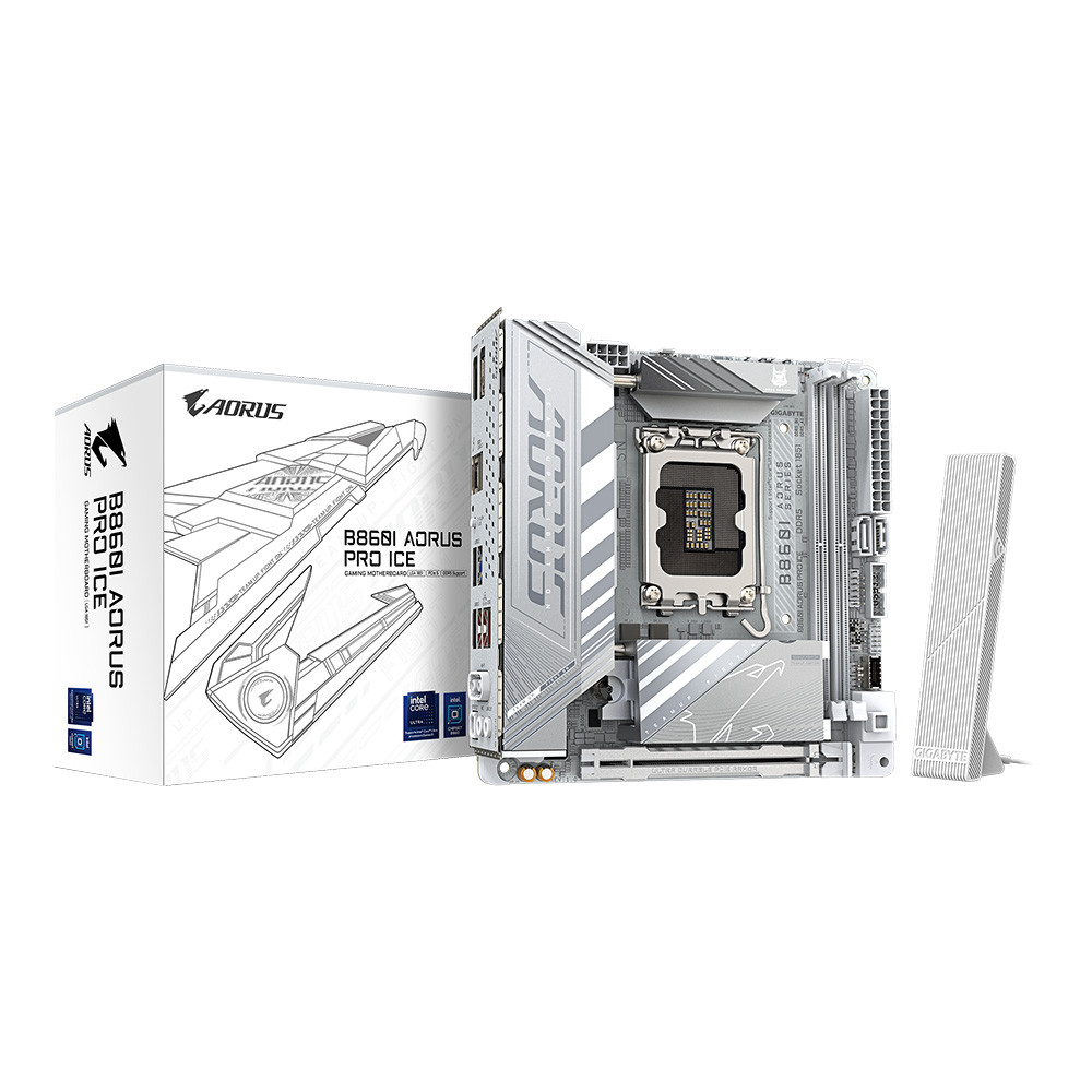 MAINBOARD (เมนบอร์ด) GIGABYTE B860I AORUS PRO ICE (REV. 1.0) - INTEL SOCKET 1851 DDR5 MINI-ITX _
