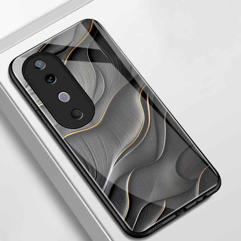 เคสสำหรับ VIVO V40 5G V40 Pro 5G เคสโทรศัพท์เส้นที่ไม่เป็นระเบียบเปลือกแก้วกันกระแทก