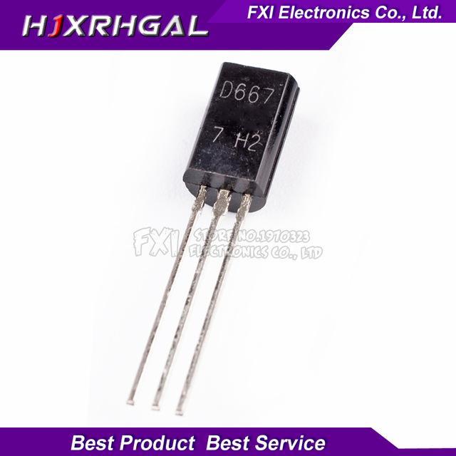50 ชิ้น 2SD667 D667 TO92 TO-92L ทรานซิสเตอร์พลาสติกใหม่