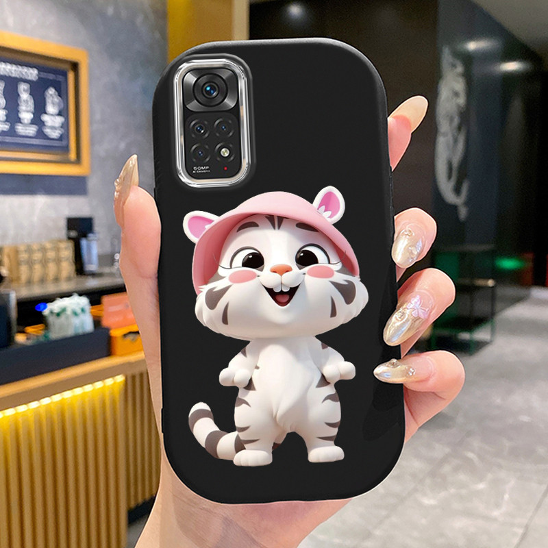 เคสสำหรับ Xiaomi Redmi Note 11 Pro Note 11s Note 11 Pro 5G เคสโทรศัพท์เสือขาวน้อยซิลิโคนเสื้อแจ็กเก็ตผ้านุ่ม