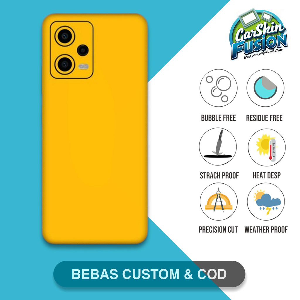 Garskin Skin Poco X5 5G สีจริง - 1 เคสกันรอย | By Fusion Code - 0Hz