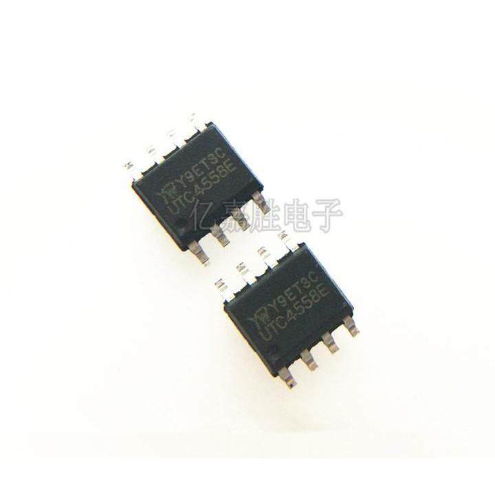 10pcs UTC4558E SOP-8 UTC 4558E SOP8 SMD Dual Operational เครื่องขยายเสียงชิป IC ใหม่เดิม