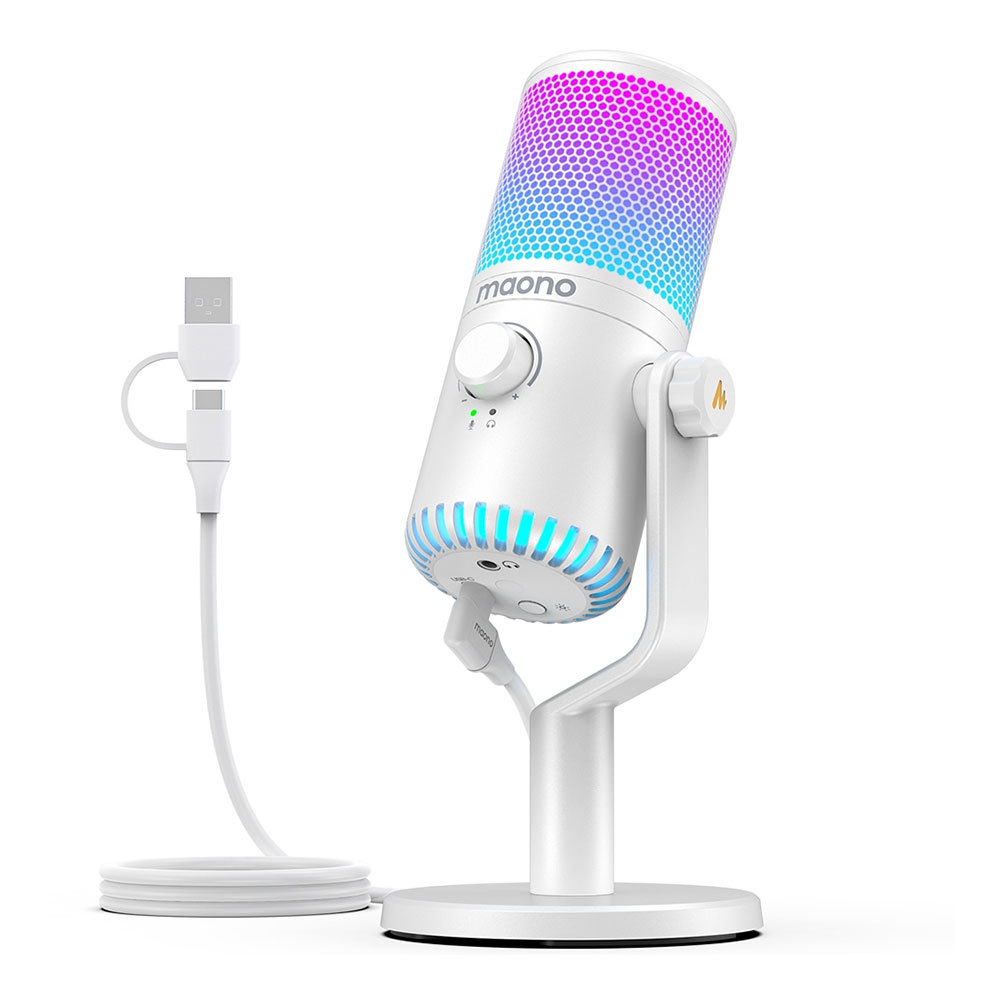 MICROPHONE (ไมโครโฟน) MAONO DM30 RGB - WHITE (