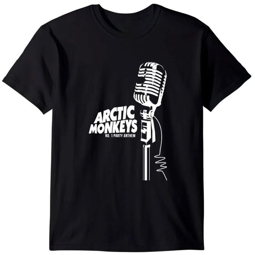 2026年新款纯棉เสื้อยืด Arctic Monkeys ไมโครโฟนเสื้อ Arctic Monkeys เสื้อยืด Unisex ยืดแขนสั้น xs-3xl