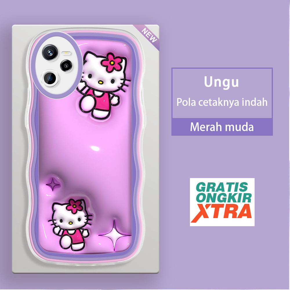 ปลอก HP Realme 2 Pro Narzo 20 30 30A 20A 50 Pro 50i 50A Prime Q5 HELLO KITTY 3D Soft Case สบายอินเทร